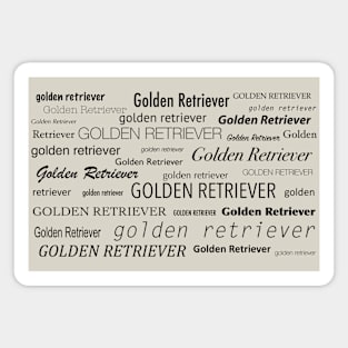 Golden Retriever Word Cloud Magnet